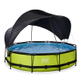 EXIT Lime zwembad ø360x76cm met schaduwdoek en filterpomp - groen
