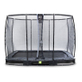 EXIT Elegant inground trampoline 214x366cm met Economy veiligheidsnet - zwart
