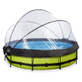 EXIT Lime zwembad ø360x76cm met overkapping, schaduwdoek en filterpomp - groen