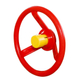 Stuurwiel - Rood met toeter / hoorn
