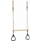Houten Ringtrapeze met kunststof ringen - Groen