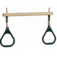 Houten Ringtrapeze met kunststof ringen - Groen