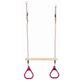 Houten Ringtrapeze met kunststof ringen - Paars