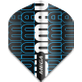  Winmau Mega Standard Winmau Logo Zwart en Blauw dart Flights