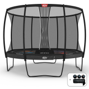 BERG Champion Regular Trampoline 430 Grijs Levels + Safety Net Deluxe XL