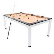 North Essence White/Black 7FT Combi Pool Table/Dining Table