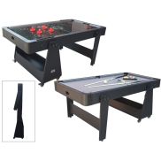 TopTable Twist 2in1 Max Air Hockey/Table De Billard Noir/Noir 6FT