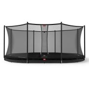 BERG Grand Favorit InGround Trampoline 520 Zwart + Safety Net Comfort