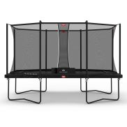 BERG Ultim Favorit Regular Trampoline 410 Zwart + Safety Net Comfort