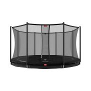 BERG Favorit InGround Trampoline 380 Zwart + Safety Net Comfort