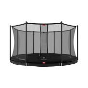 BERG Favorit InGround Trampoline 430 Zwart + Safety Net Comfort