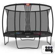 Berg Elite Trampoline 430 Gris Levels + Safety Net Deluxe XL