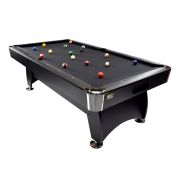 NORTH Gardone Table de billard Noir/Noir 8FT + Plateau de Tennis de Table