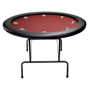 North Round Poker Table Texas 8 personnes Rouge