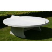 Heblad Table Tennis Table Beton Naturel Round