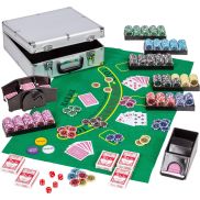 NORTH Pokerset Aluminium Pokerkoffer 600 Chips en Kaartmixer