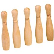 Biljartkegels, hout, zonder koning 