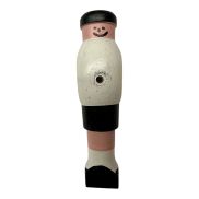 NORTH Voetbaltafelpoppen White Set (van 11) Wooden 16MM JC