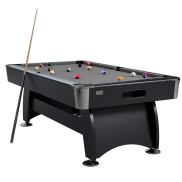 NORTH Gardone Table de billard Noir/Gris 8FT + Plateau de Tennis de Table