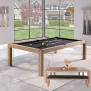 Top Table Lexor Pool Table Dinner Design Vintage Oak 8FT