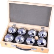 Petanqueballen Metal 8 In Wooden Kistje