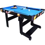TopTable Fun Fold-Up Table De Billard Noir/Bleu 5FT