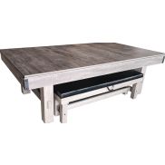 Table Top Dinner Table de billard en bois avec bancs 7FT