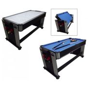 TopTable Twist 2in1 Junior Airhockey/Pooltafel Zwart/Wit 5FT