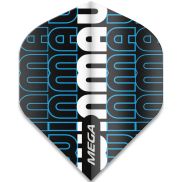 Winmau Mega Standard Winmau Logo Noir en Bleu dart Flights