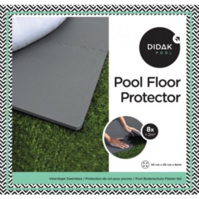 Didak Pool Vloertegels - 50x50x1,5 Cm - Donkergrijs - 4 Stuks