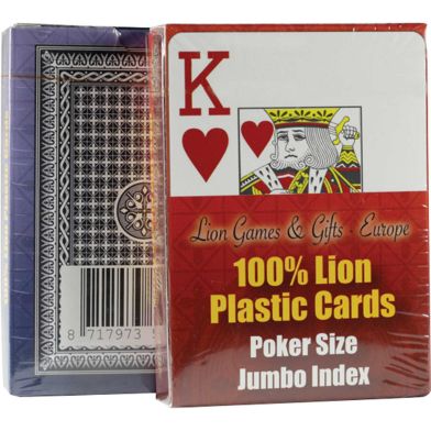 Cartes à Jouer LION 100% Plastic, Poker