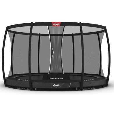 BERG Grand Champion InGround 470 Grey + Safety Net Deluxe Trampoline