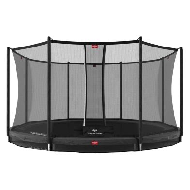 BERG Favorit InGround Trampoline 380 Grijs + Safety Net Comfort