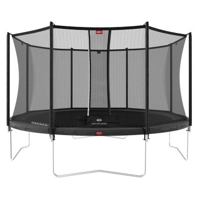BERG Favorit Regular Trampoline 380 Grijs + Safety Net Comfort