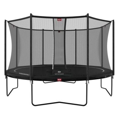 BERG Favorit Regular Trampoline 430 Zwart + Safety Net Comfort