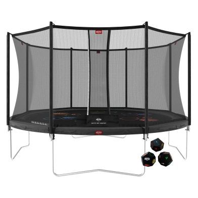 BERG Favorit Regular Trampoline 430 Grijs Levels + Safety Net Comfort