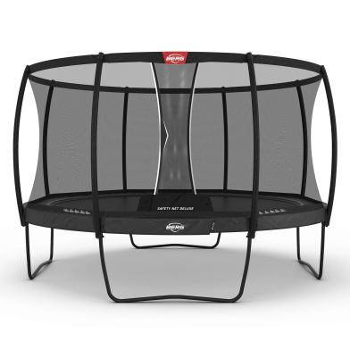 BERG Elite Regular Trampoline 430 Grijs + Safety Net Deluxe