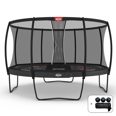 Berg Elite Trampoline 430 Grey Levels + Safety Net Deluxe