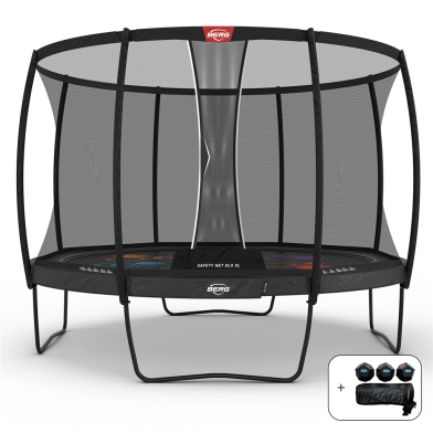 Berg Elite Trampoline 430 Grey Levels + Safety Net Deluxe XL