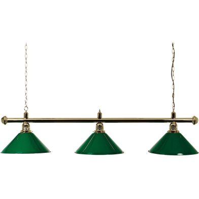 Biljartlamp pool With drie kappen Green