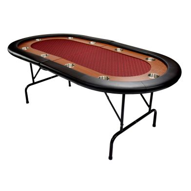 North Poker Table Foldy 10 Personnes Rouge
