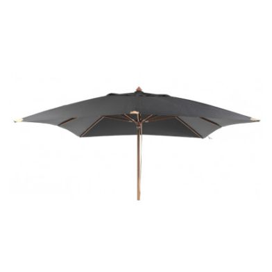Gescova en Bois Parasol Carré 300 x 300 cm Noir
