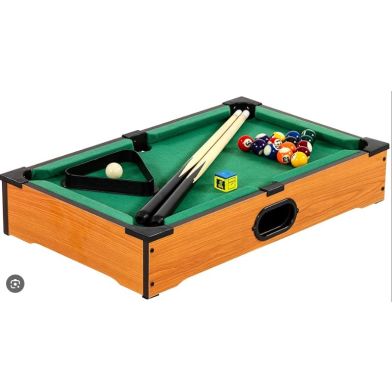 NORTH Assisi Mini Pool Table Light Wood/Green 51 x 31 x 10 cm
