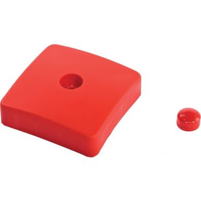 Kunststof afdekdop For palen - Square 90 mm - Red