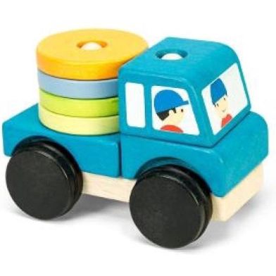 Le Toy Van Stapelset Voertuigen Blauw - Hout