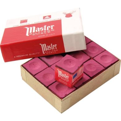 Master Billard krijt bordeaux Rouge 12 Pièces