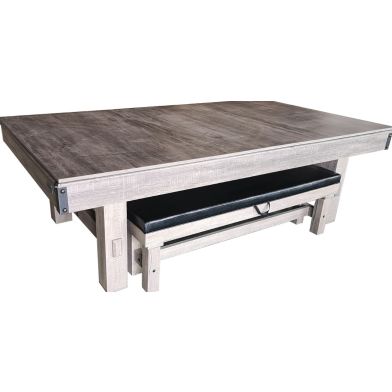 Top Table Dinner Pooltafel Wood Met Banken 7FT