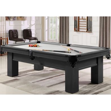 Top Table Lexor Pool Table Solid Matte Black 8FT