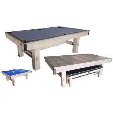 Top Table Dinner Pool Table Wood With Banken 8FT