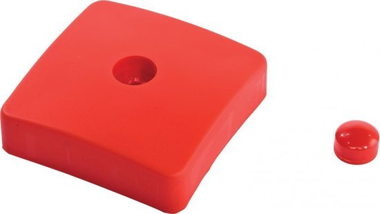 Capuchon en plastique pour poteaux - carré 90 mm - rouge